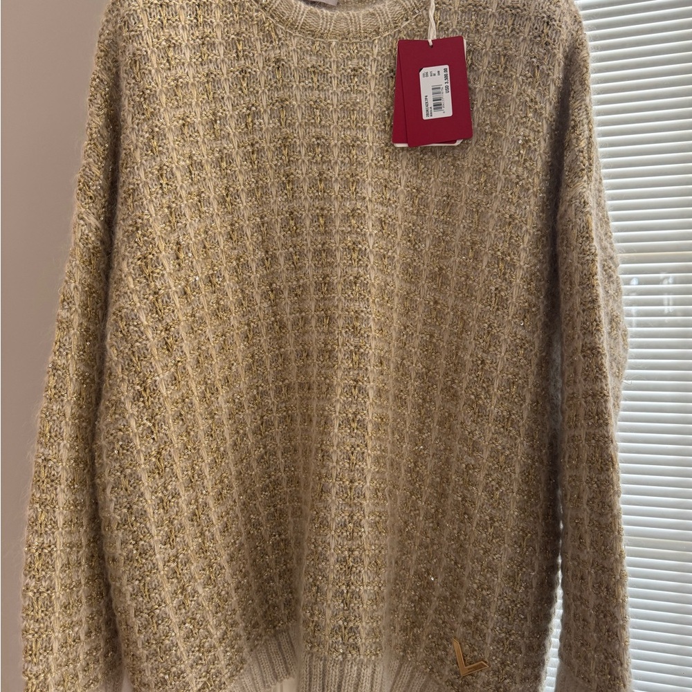 $3500 Brand New with Tags oversized Valentino mohair lurex sweater size M